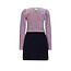 NoNo winter combi jurk meisjes - blauw - Mayal -  velvet rib top + interlock rok