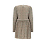 NoNo winter plisse jersey jurk meisjes - zand - Miron - AOP