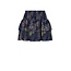 NoNo winter rok meisjes - navy blauw - Nika - smocked, laagjes, denim bloem