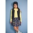 NoNo winter rok meisjes - navy blauw - Nika - smocked, laagjes, denim bloem