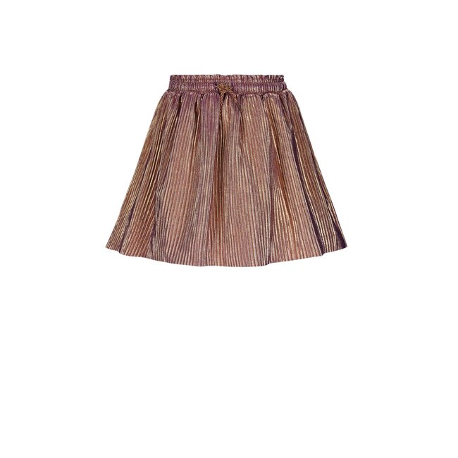 NoNo winter plisse rok meisjes - paars - Nele - metallic