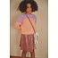 NoNo winter plisse rok meisjes - paars - Nele - metallic
