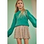 NoNo winter plisse jersey rok meisjes - zand - Nele - AOP