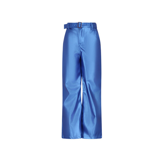 NoNo winter nep leren wide leg broek meisjes - blauw - Simona