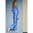 NoNo winter nep leren wide leg broek meisjes - blauw - Simona