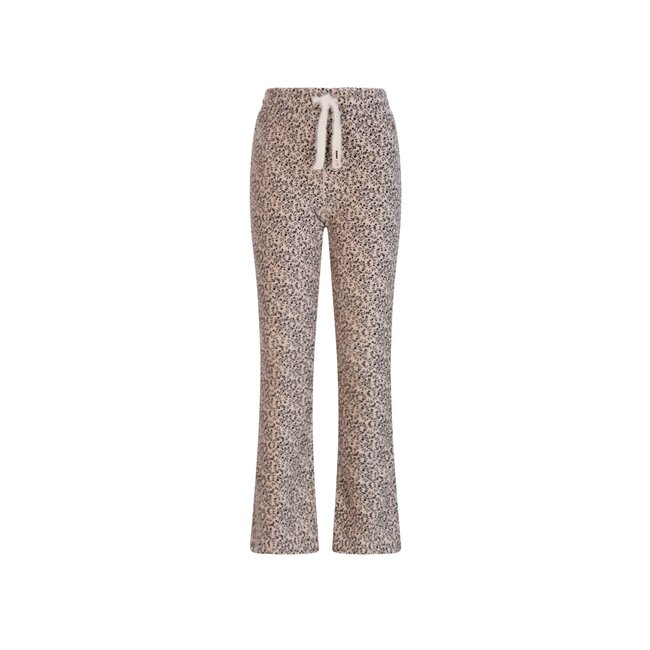 NoNo winter jersey flare broek meisjes - wit - Sady - AOP, rib