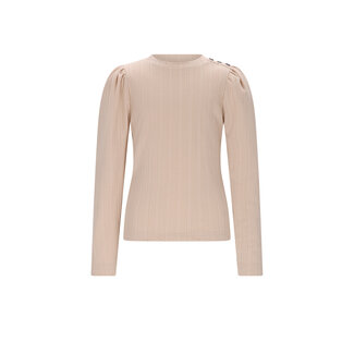 NoNo winter jersey t-shirt meisjes - wit - Kiva - gebreid