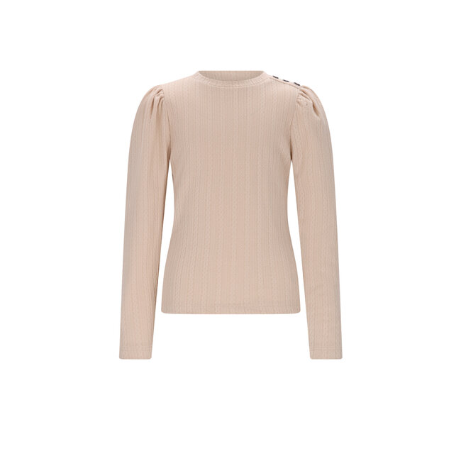 NoNo winter jersey t-shirt meisjes - wit - Kiva - gebreid