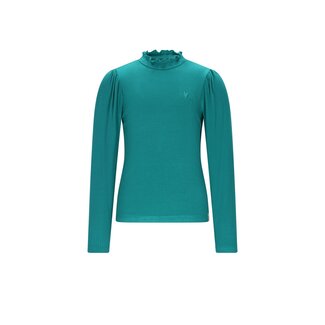 NoNo winter jersey t-shirt meisjes - groen - Koss - rib, ecovero