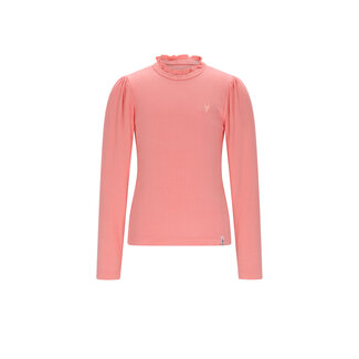 NoNo winter jersey t-shirt meisjes - roze - Koss - rib, ecovero