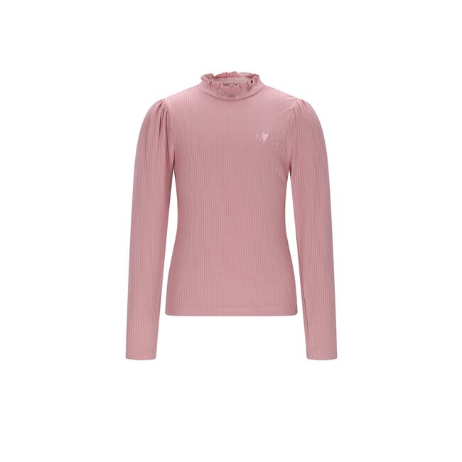 NoNo winter jersey t-shirt meisjes - roze - Koss - ecovero, rib