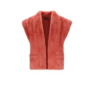 NoNo winter gilet meisjes - roze - Kila - bont
