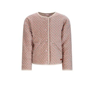NoNo winter velvet jas meisjes - groen - Dimo -  AOP rib