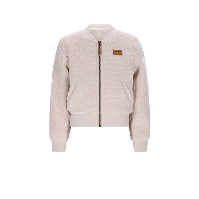 NoNo winter velvet stepped jas meisjes - wit - Doris