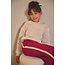 NoNo winter sweater meisjes - wit - Konono - vevet contrast mouwen