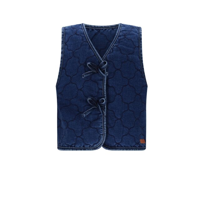 NoNo winter denim stepped gilet meisjes - blauw - Kaby