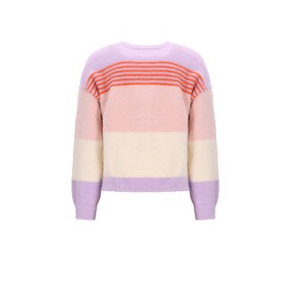NoNo winter sweater meisjes - paars - Kendra - flully, gestreept