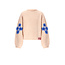 NoNo winter sweater meisjes - wit - Kem - gebreid, bloem borduursel