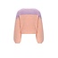 NoNo winter sweater meisjes - oranje - Kem - gebreid, colorblock