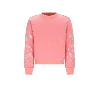 NoNo winter sweater meisjes - roze - Konono - furry, mouwprint