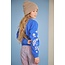 NoNo winter sweater meisjes - blauw - Konono - furry, mouwprint