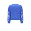 NoNo winter sweater meisjes - blauw - Konono - furry, mouwprint