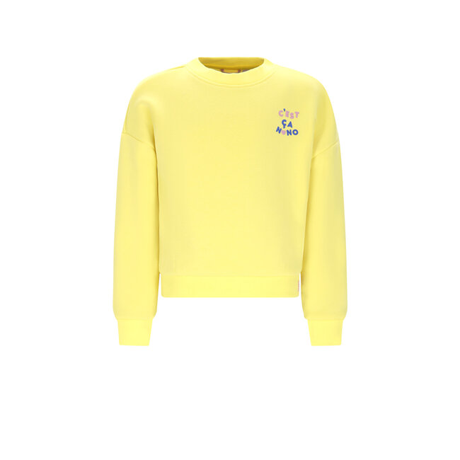 NoNo winter sweater meisjes - geel - Konono - furry, print