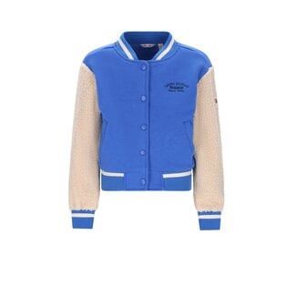 NoNo winter varsity jas meisjes - blauw - Darsy - furry