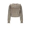 NoNo winter jersey blouse meisjes - zand - Tisja - plisse, AOP