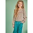 NoNo winter jersey blouse meisjes - zand - Tisja - plisse, AOP