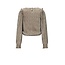 NoNo winter jersey blouse meisjes - zand - Tisja - plisse, AOP
