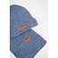 NoNo winter sjaal + muts set meisjes - bruin - Rana - chanille, gebreid, animal