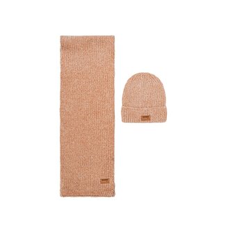 NoNo winter sjaal + muts set meisjes - blauw - Rana - chanille, gebreid