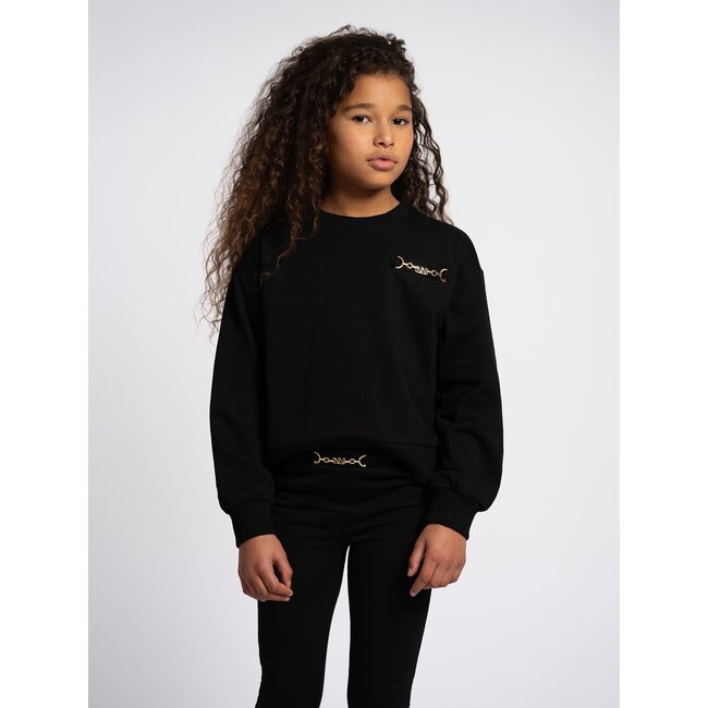 Nik&Nik winter flare broek meisjes - zwart - Sage