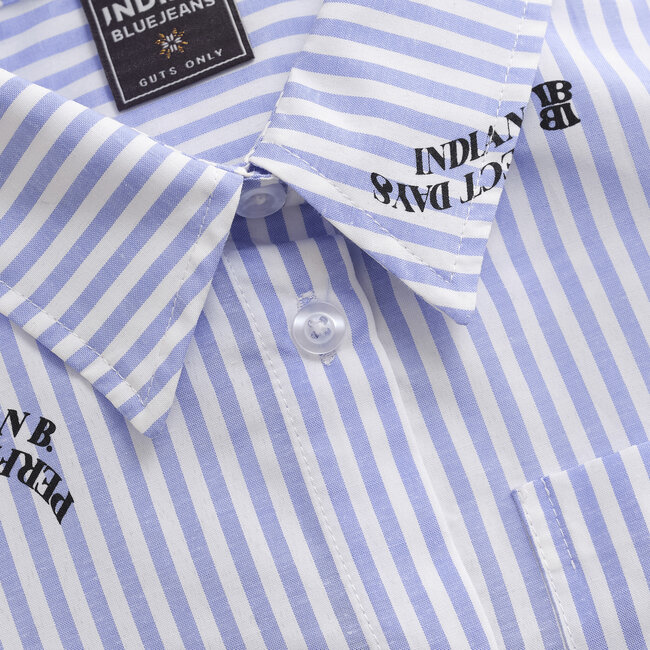 Indian Blue Jeans Winter t-shirt meisjes - blauw - cropped/strepen