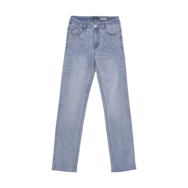 Indian Blue Jeans Winter jeansbroek meisjes - blauw - straight fit/studs