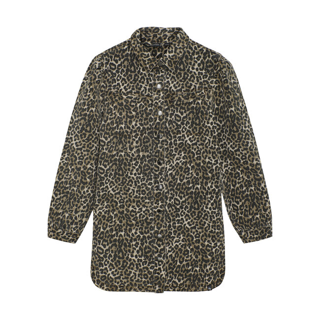 Indian Blue Jeans Winter jurk meisjes - zand - luipaard