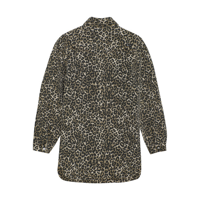 Indian Blue Jeans Winter jurk meisjes - zand - luipaard