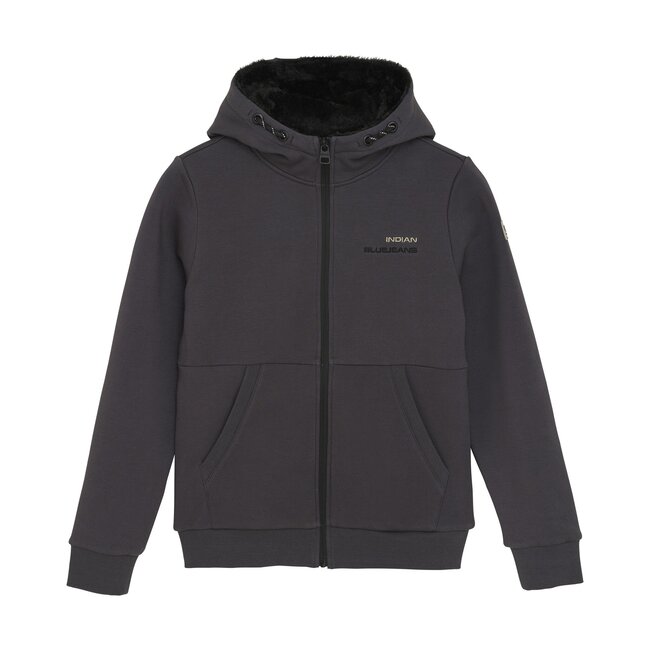 Indian Blue Jeans Winter vest jongens - grijs - capuchon/teddy