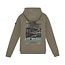 Indian Blue Jeans Winter hoodie jongens - bruin - backprint