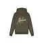 Malelions winter hoodie jongens - groen/beige - signature, gestreept