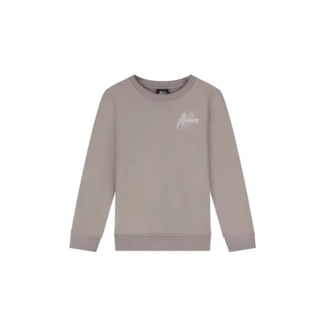 Malelions winter sweater jongens - bruin/wit - signature, gestreept