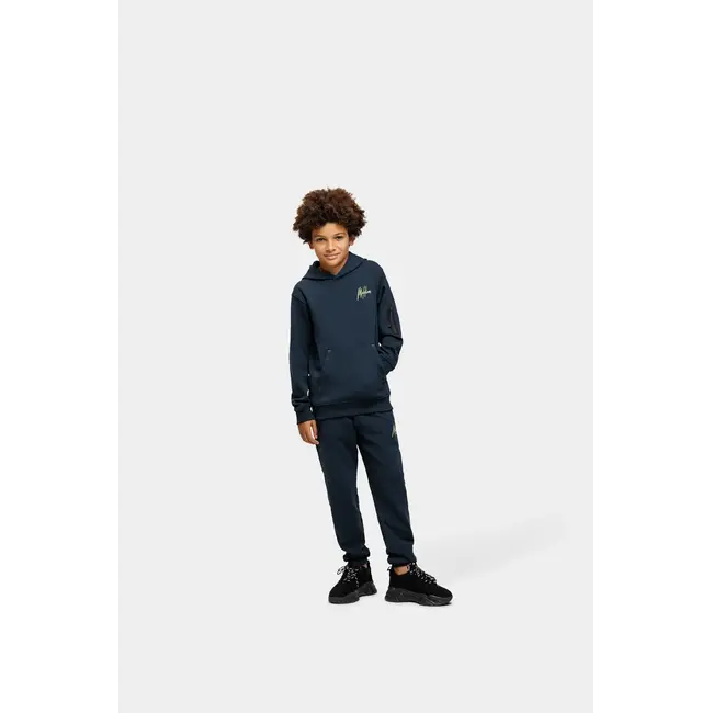 Malelions winter hoodie jongens - navy blauw/geel - counter