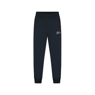 Malelions winter trainingsbroek jongens -  navy blauw/geel - counter