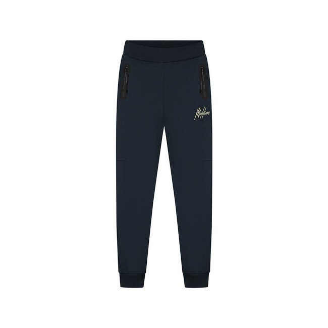Malelions winter trainingsbroek jongens -  navy blauw/geel - counter