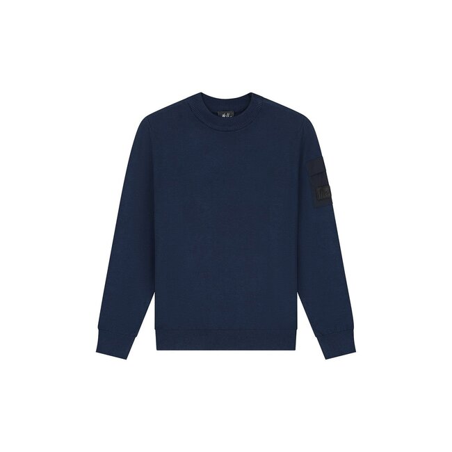 Malelions winter sweater jongens - navy blauw - gebreid, zak
