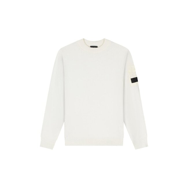Malelions winter sweater jongens - wit - gebreid, zak