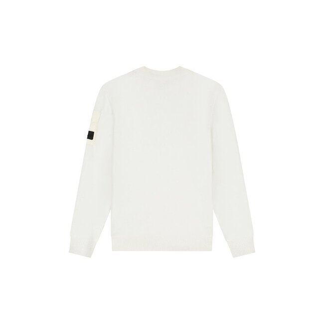 Malelions winter sweater jongens - wit - gebreid, zak