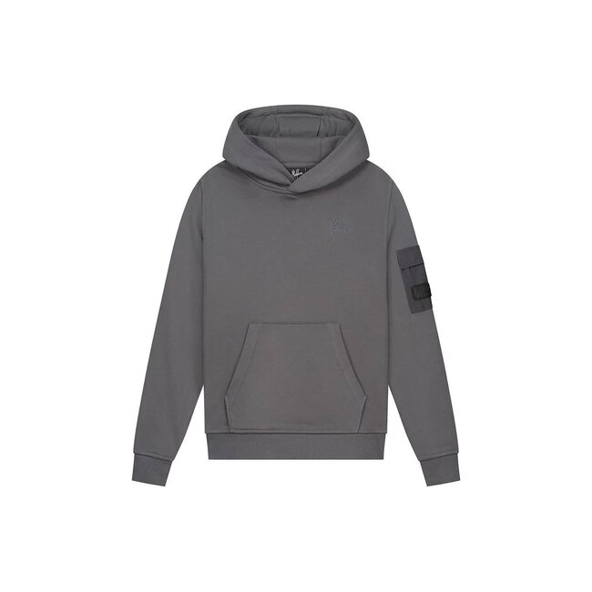 Malelions winter hoodie jongens - grijs - nylon, zak