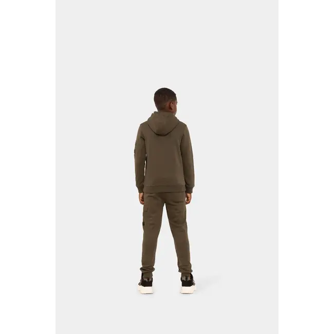 Malelions winter hoodie jongens - groen - nylon, zak